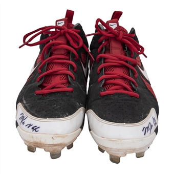 2014 Mike Trout Game Used & Signed Los Angeles Angels Nike Cleats (Trout/Anderson Authentics)